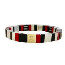 Load image into Gallery viewer, Razorback Tile Bracelet - Red & White