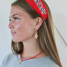 Load image into Gallery viewer, Arrowhead Gold Huggie Earrings Lightweight Hoops