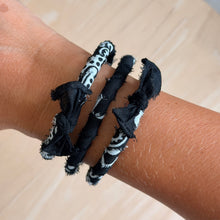 Load image into Gallery viewer, Black Bandana Bangle