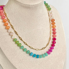 Load image into Gallery viewer, Gold layering chain necklace worn with other necklaces