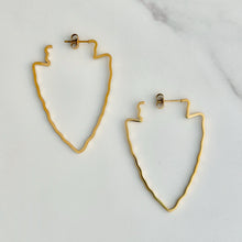 Load image into Gallery viewer, Arrowhead Hoop Earrings