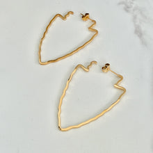 Load image into Gallery viewer, Arrowhead Hoop Earrings