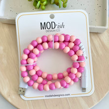 Load image into Gallery viewer, Beaded Phone Charger - Pinks