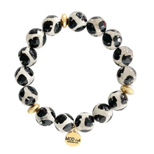 Load image into Gallery viewer, Tibetan agate gemstone beaded bracelet stretch fit