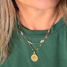 Load image into Gallery viewer, Compass Coin Necklace | Waterproof Stainless Steel PVD