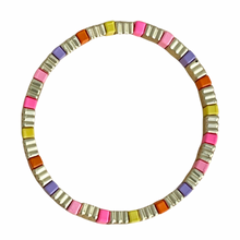Load image into Gallery viewer, Pink & Yellow Tile Bracelet
