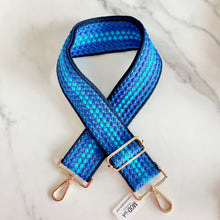 Load image into Gallery viewer, adjustable handbag strap blue patterned accessory