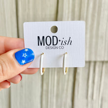 Load image into Gallery viewer, Enamel Oval Hoop Earrings