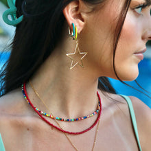 Load image into Gallery viewer, Enamel Oval Hoop Earrings