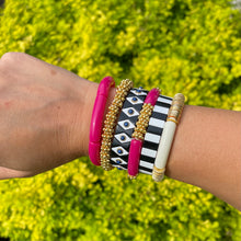 Load image into Gallery viewer, Stretch tile bracelet everyday stackable jewelry