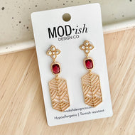 Florence Earrings - Ruby