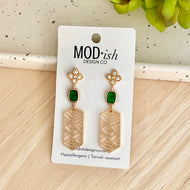 Florence Earrings - Emerald