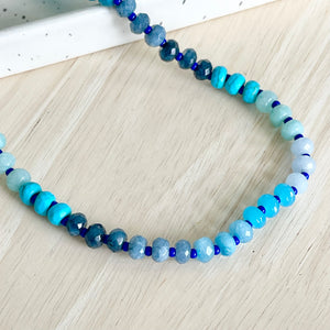 Gemstone Candy Necklace - Ocean