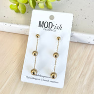 Gold Satellite Chain Earrings | Waterproof PVD