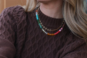 Gemstone Candy Necklace - Fireside