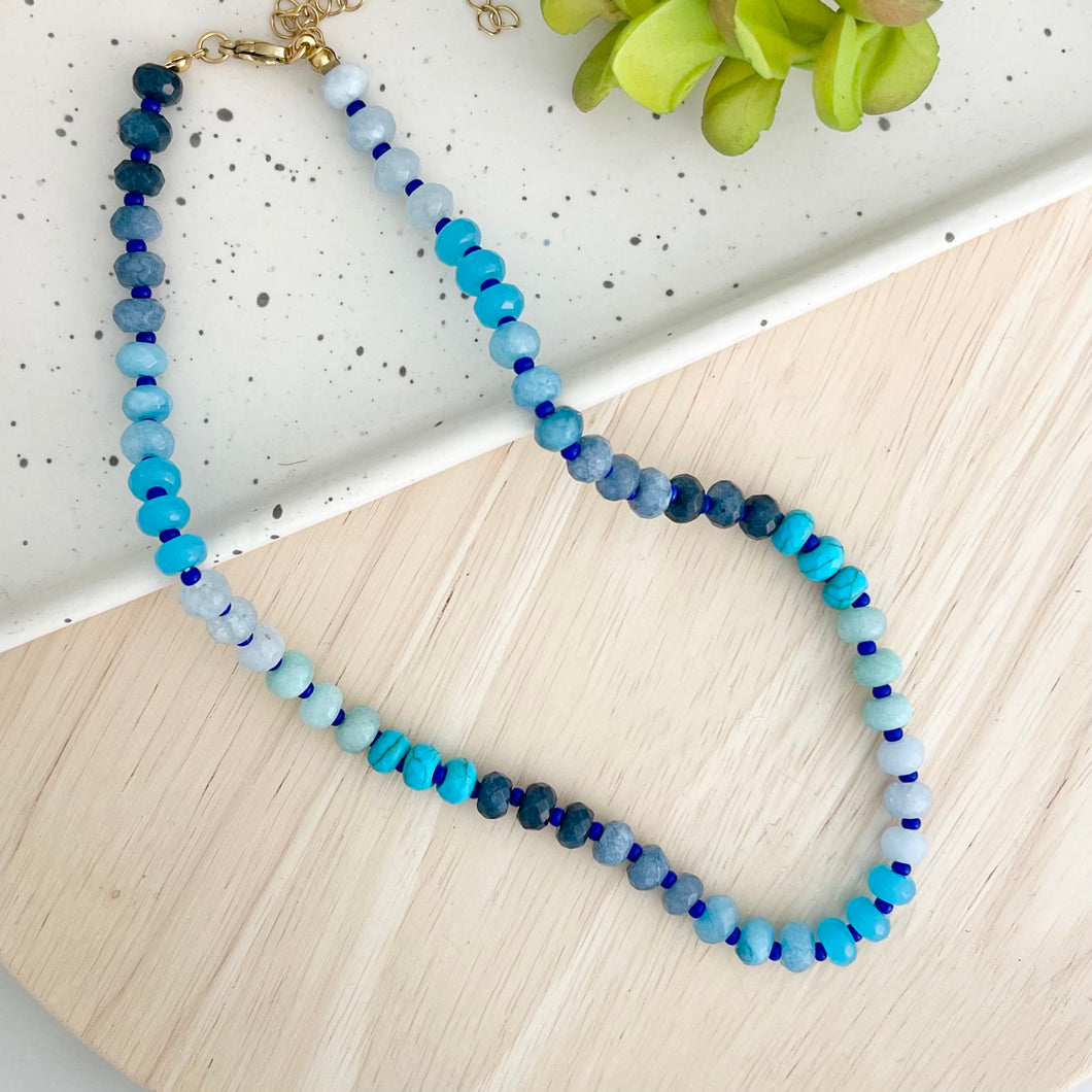 Gemstone Candy Necklace - Ocean