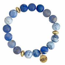 Load image into Gallery viewer, Blue Sodalite natural beaded stretch bracelet perfect for stacking

