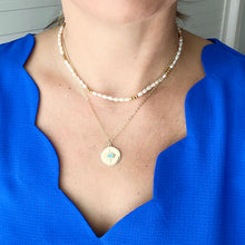 Load image into Gallery viewer, Evil Eye Blue Medallion Necklace
