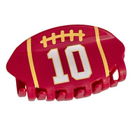 Game day football claw clip for women's hair
