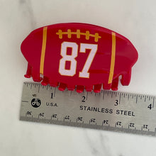 Load image into Gallery viewer, number 87 red football claw clip Travis Kelce Kansas City Chiefs
