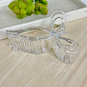 Bow Claw Clip - Clear