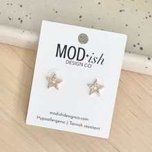 Load image into Gallery viewer, Crystal Star Earring Studs
