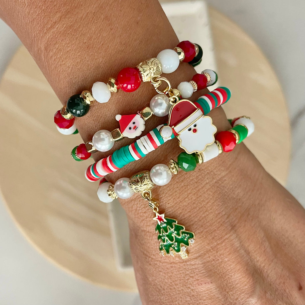 Christmas Charm Bracelet Stack