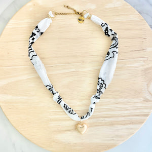 Bandana Necklace - White