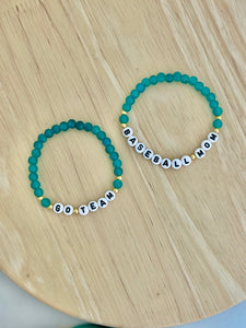 Personalized Word Bracelet - Aqua