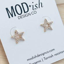 Load image into Gallery viewer, Crystal Star Earring Studs
