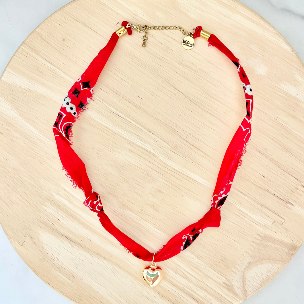 Bandana Necklace - Red