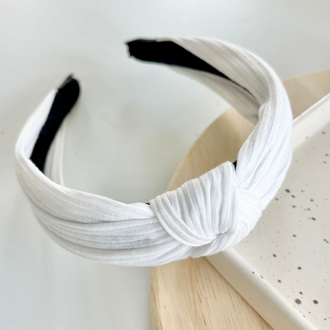 Soft Knit Headband - White