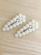 Pearl Flower Alligator Clip Set