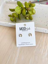 Load image into Gallery viewer, Crystal Horseshoe Earring Studs
