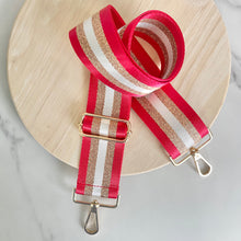 Load image into Gallery viewer, Shimmer Stripe Bag Strap - Red
