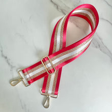Load image into Gallery viewer, Shimmer Stripe Bag Strap - Red

