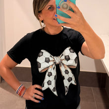 Load image into Gallery viewer, Soccer Bow T-shirt

