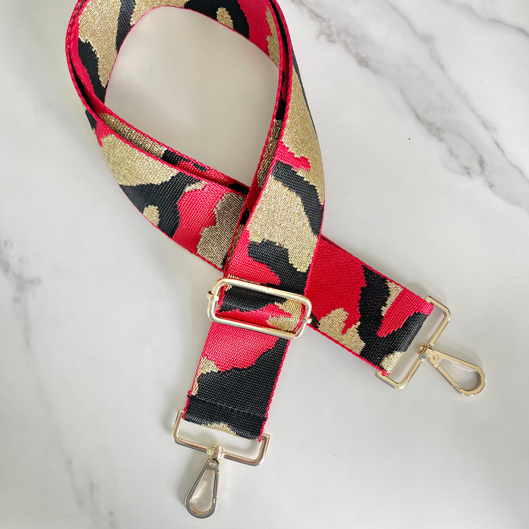 Camo Bag Strap - Red