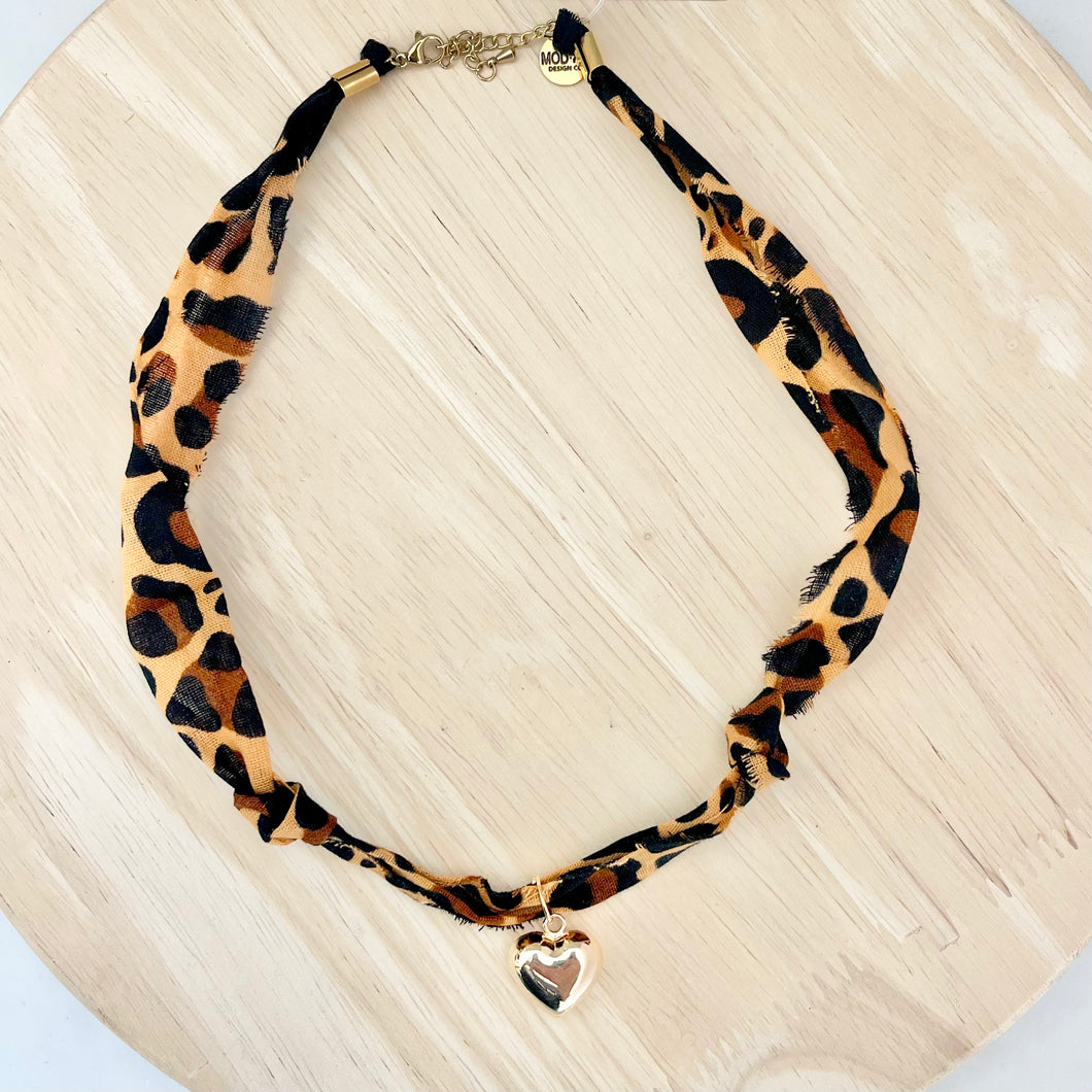 Bandana Necklace - Leopard