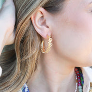 Gold hoop earrings classic lightweight everyday hoops