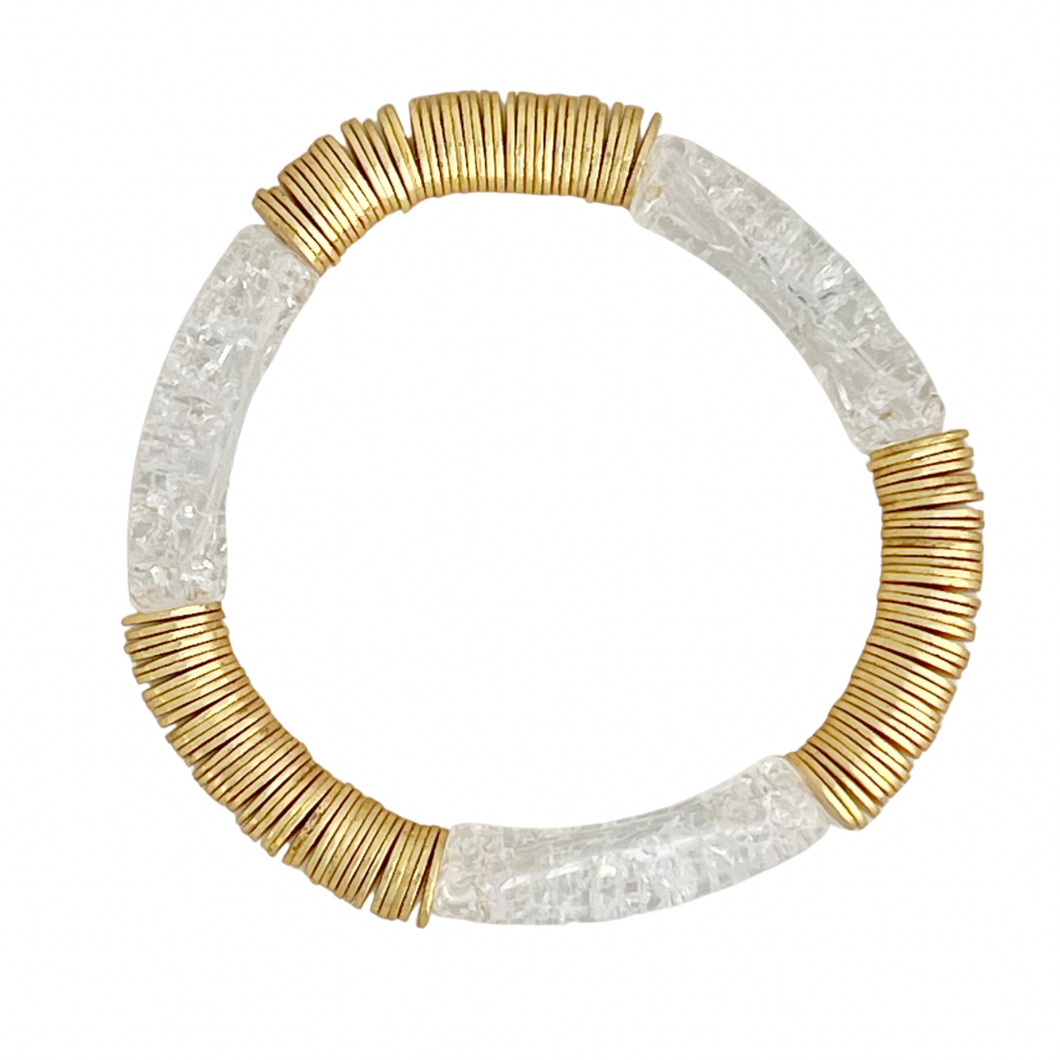 Paris Bracelet - White Crackle