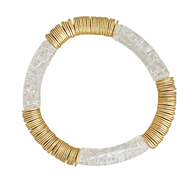 Paris Bracelet - White Crackle