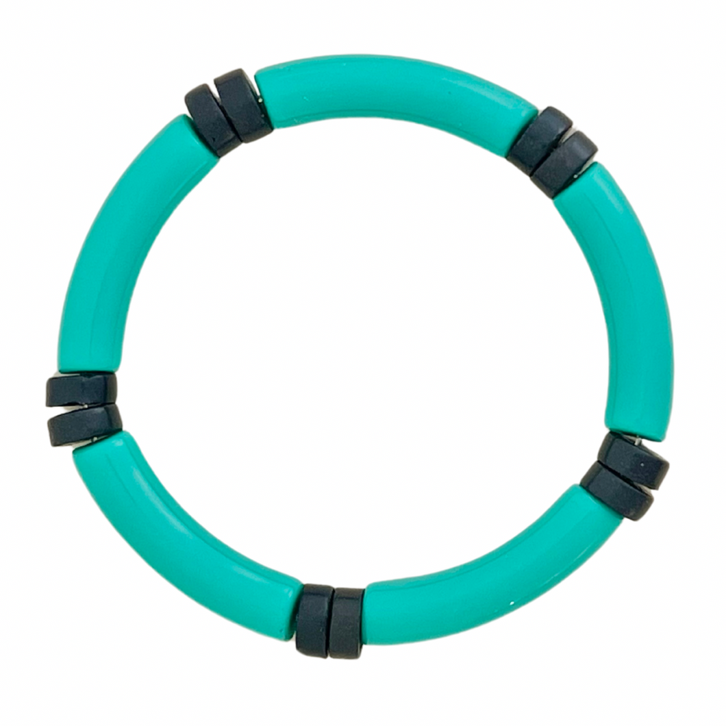 Go Team Bracelet - Aqua & Black