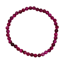 Load image into Gallery viewer, Magenta Tiger Eye Bracelet 4mm
