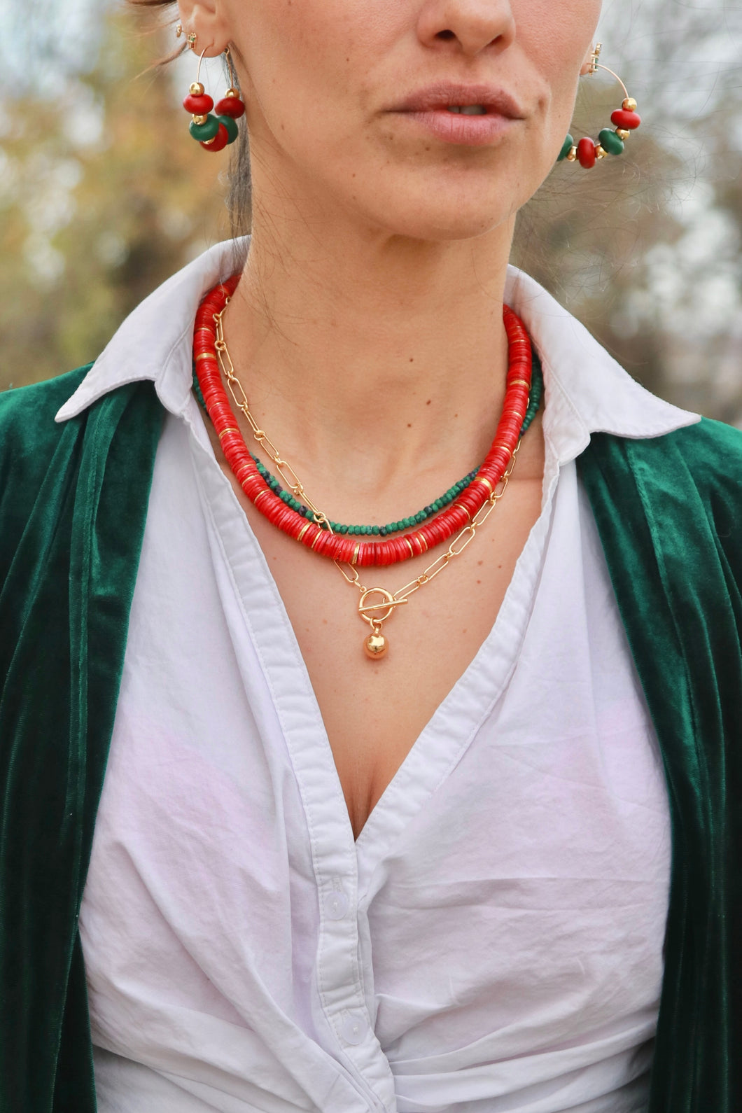 Willow Necklace - Red