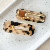 Light Tortoise Shell Crocodile Clip Set