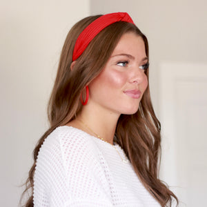 Soft Knit Headband - Red