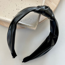 Load image into Gallery viewer, Vegan Leather Headband - Black
