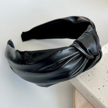 Load image into Gallery viewer, Vegan Leather Headband - Black
