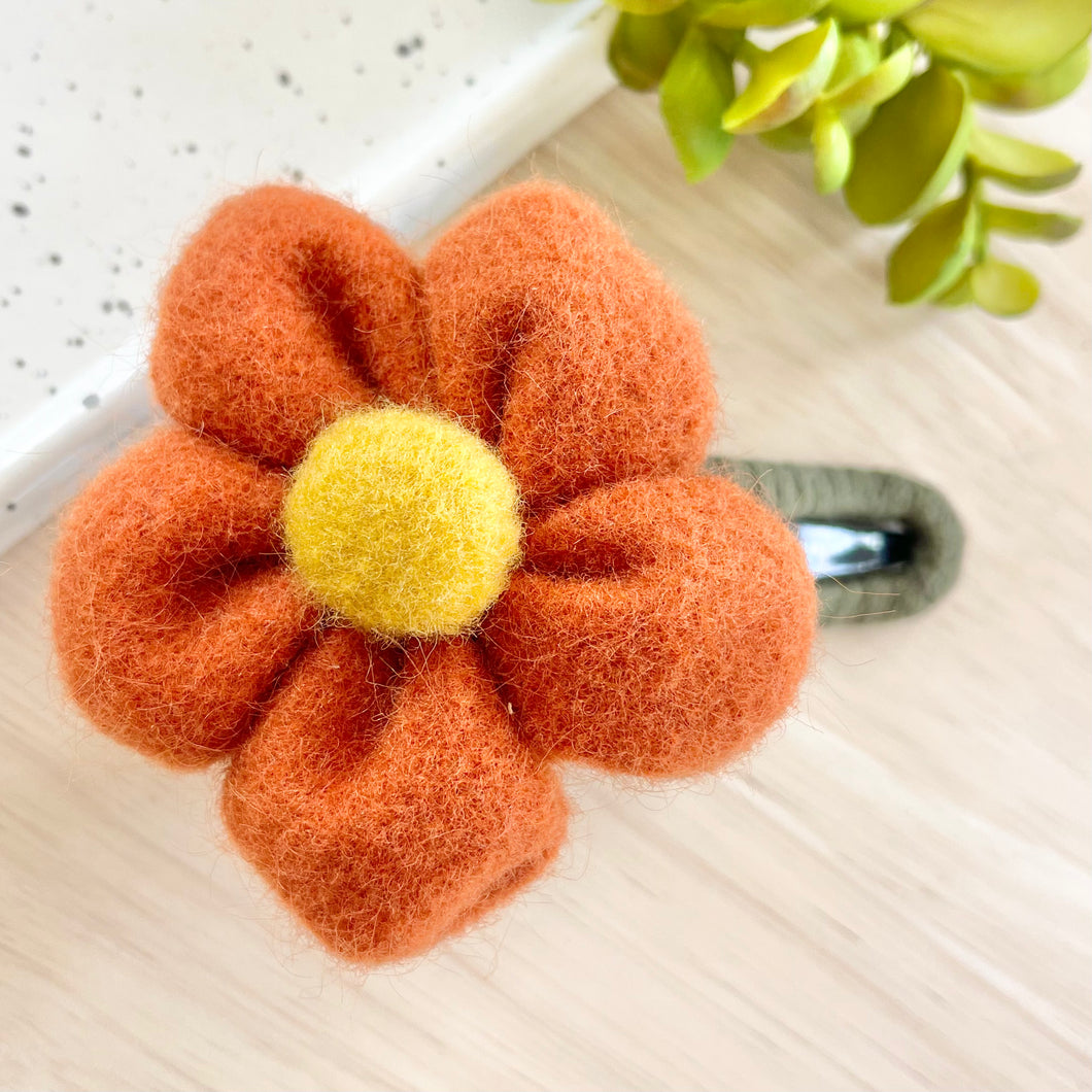 Felt Flower Hair Clip
